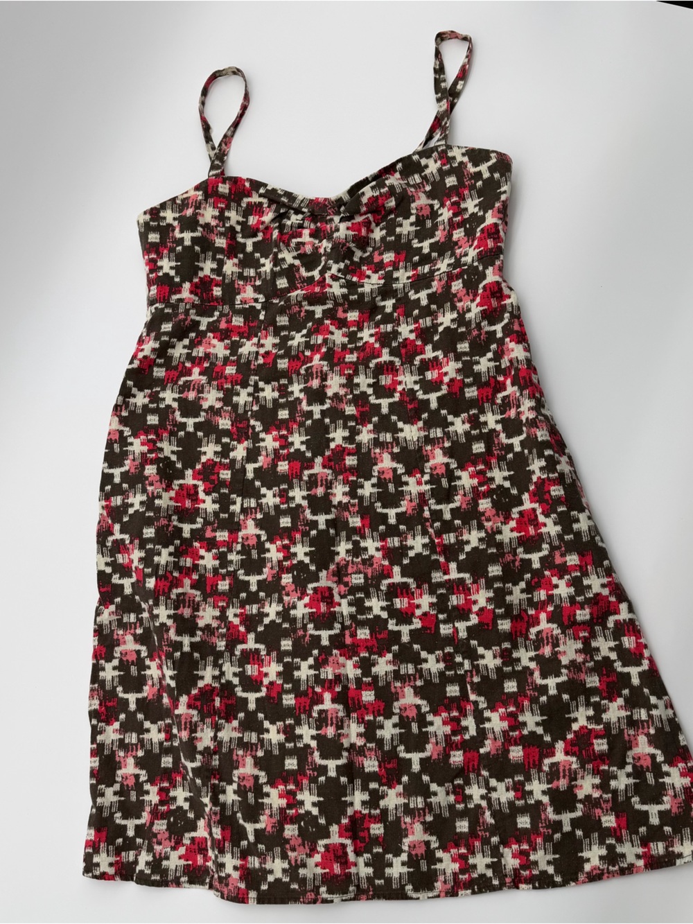 Patagonia Brown, Cream & Pink Patterned Organic Cotton and Hemp Dress